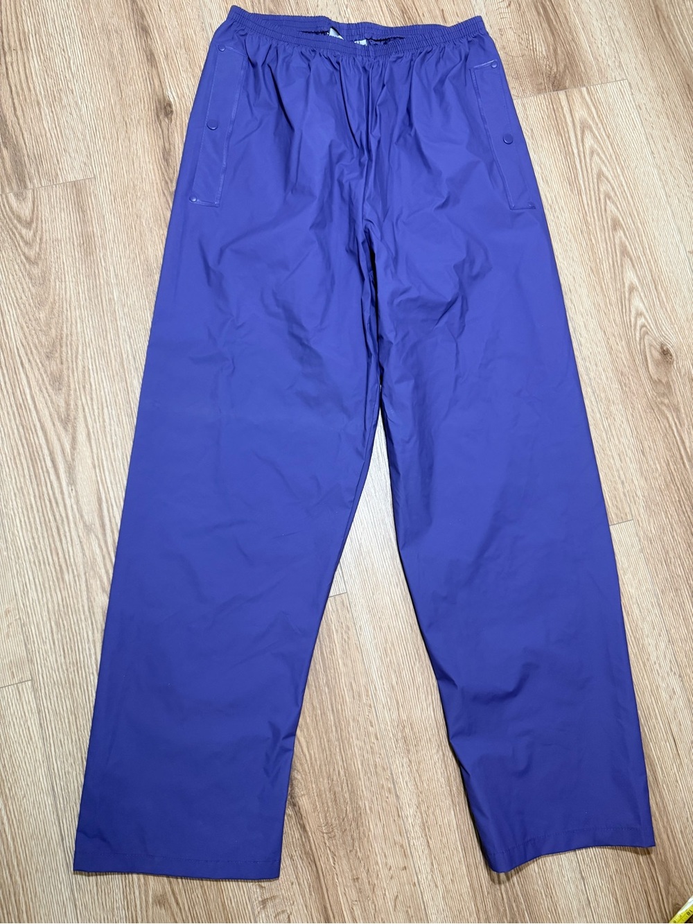 Columbia Rain Pants Purple Waterproof Shell Snap Hem Hiking Womens L